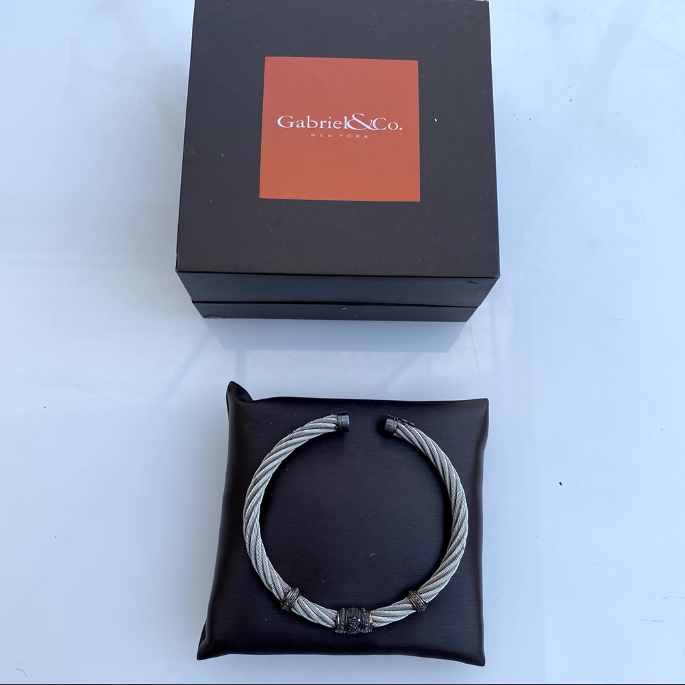 Gabriel&Co sterling silver twisted bangle